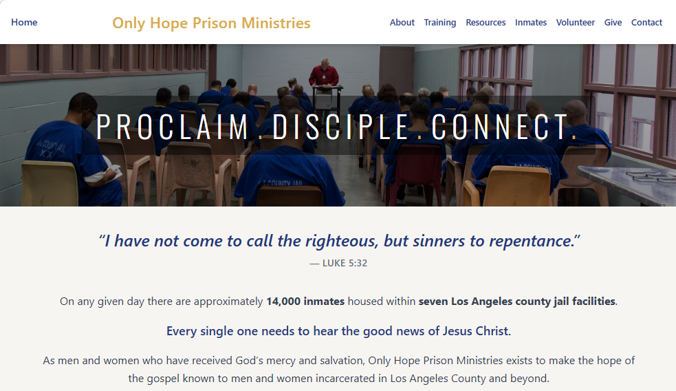 OHPM Website homepage with hero section and navigation